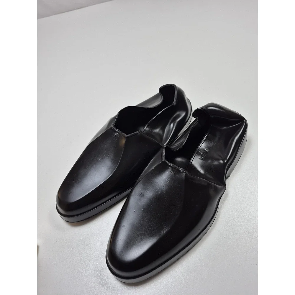 Totes Geometric Loafers Shoes Mens Size 10 Black Waterproof Slip On Overshoes